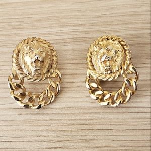 Versace inspired lion earrings